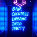 neon lights of a nightclub