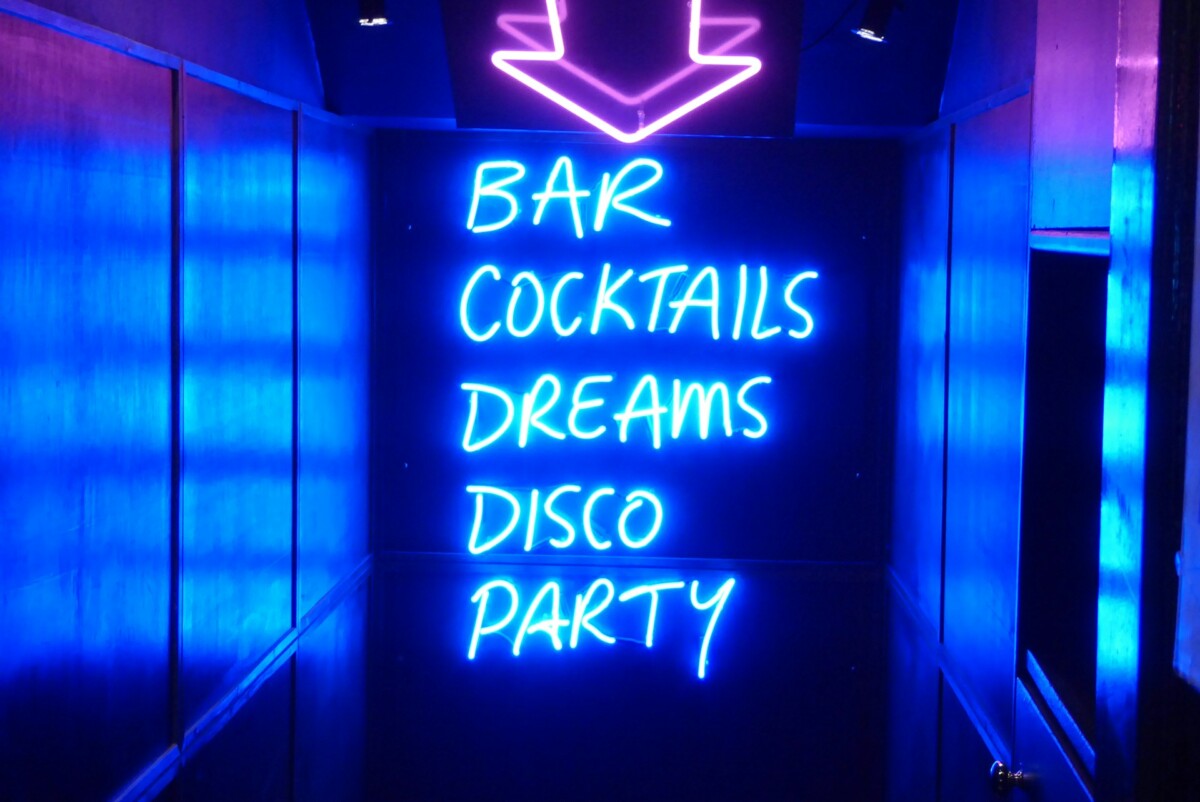 neon lights of a nightclub