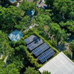 solar panels at Waterbom