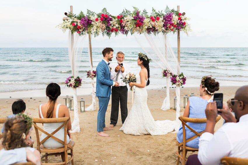 Beach wedding styling